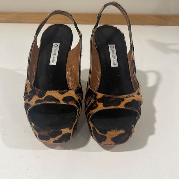 Lautre Chose Wedge Animal Print Shoes - Picture 5 of 7